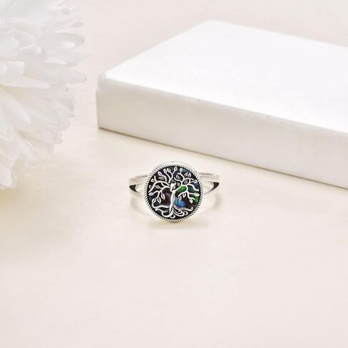 ONEFINITY Urn Ring for Ashes 925 Sterling Silver Tree of Life Cremation Urn Ring Family Tree Memorial Keepsake Cremation Jewelry for Women in Saudi Arabia