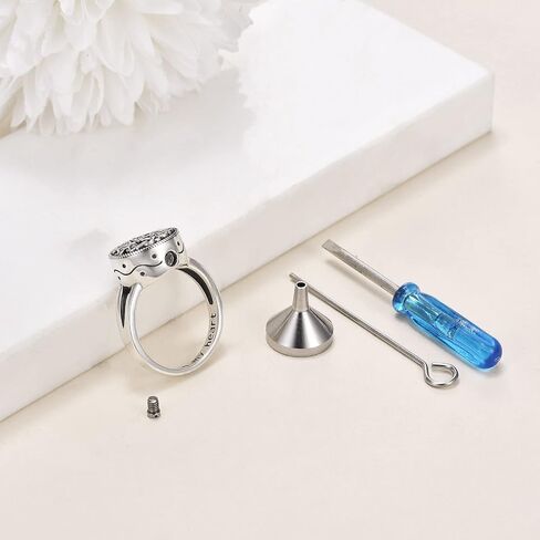ONEFINITY Urn Ring for Ashes 925 Sterling Silver Tree of Life Cremation Urn Ring Family Tree Memorial Keepsake Cremation Jewelry for Women in Saudi Arabia