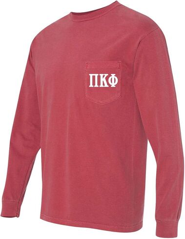 Pi Kappa Phi Fraternity Comfort Colors Pocket Long Sleeve Shirt in Saudi Arabia