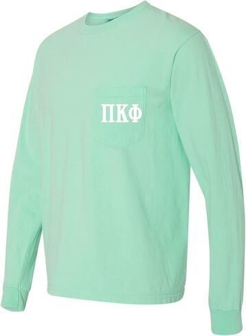 Pi Kappa Phi Fraternity Comfort Colors Pocket Long Sleeve Shirt in Saudi Arabia