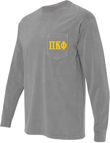 Pi Kappa Phi Fraternity Comfort Colors Pocket Long Sleeve Shirt in Saudi Arabia