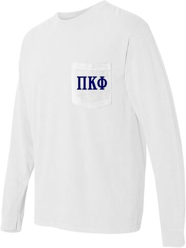 Pi Kappa Phi Fraternity Comfort Colors Pocket Long Sleeve Shirt in Saudi Arabia