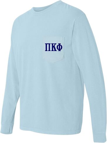 Pi Kappa Phi Fraternity Comfort Colors Pocket Long Sleeve Shirt in Saudi Arabia
