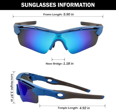 XR Polarized Sunglasses for Men Women UV Protection Sports Fishing Driving Cycling TR90 Unbreakable Ultra-Light Frame in Saudi Arabia