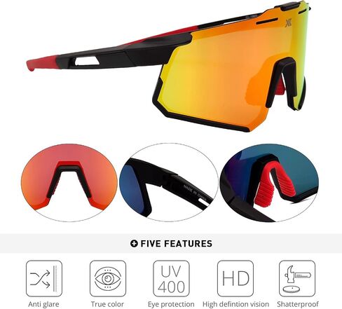 XR Polarized Sunglasses for Men Women UV Protection Sports Fishing Driving Cycling TR90 Unbreakable Ultra-Light Frame in Saudi Arabia