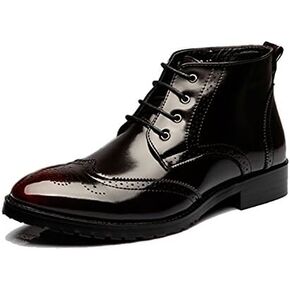 Beinfaith Men's Classic Leather Brogues Oxfords Ankle Dress Boots in Saudi Arabia