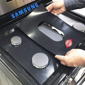 Stove Protector Liners Compatible with Samsung Stoves, Samsung Gas Ranges - Customized - Easy Cleaning Liners for Samsung Compatible Model NX58K7850SS/AA-00 in Saudi Arabia