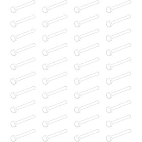 Yaalozei 22G Clear Bioflex Bone Pin Nose Ring Stud Retainer Body Jewelry Piercing Top Flat 2mm 2.5 3mm 40PCS in Saudi Arabia