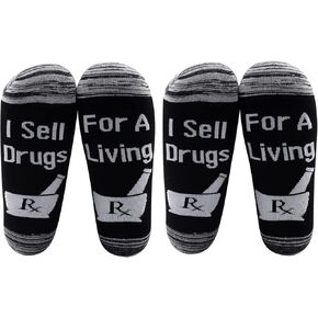 LEVLO Pharmacist Gift Pharmacist Socks I Sell Drugs for a Living Cotton Sokcs Pharmacy Student Gift