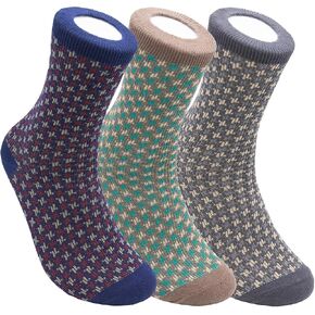 minimars Men’s Patterned Dress Crew Socks, Durable Comfortable Material (3-4 Pack, Size 6-10) in Kuwait