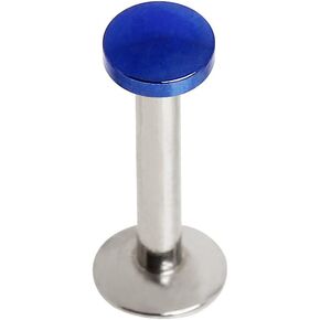 Amelia Fashion 14 Gauge Internally Threaded Flat Disc Top Monroe/Labret Stud 316L Surgical Steel (Choose Color) in Saudi Arabia