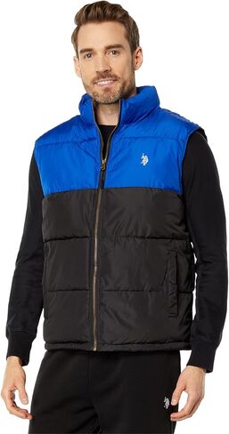 U.S. Polo Assn. Color-Block Puffer Vest Black XL in Saudi Arabia