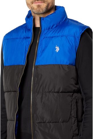U.S. Polo Assn. Color-Block Puffer Vest Black XL in Saudi Arabia