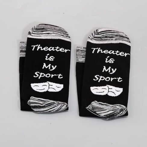 LEVLO Actor Gift Theatre Gifts Theater is My Sport Cotton Socks Performance Gifts Actress Director Socks in Kuwait