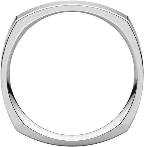 10K 14K or 18K Rose White or Yellow Gold 925 Sterling Silver Palladium or Platinum 4mm Square Comfort Fit Classic Wedding Band in Saudi Arabia
