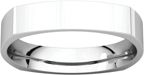 10K 14K or 18K Rose White or Yellow Gold 925 Sterling Silver Palladium or Platinum 4mm Square Comfort Fit Classic Wedding Band in Saudi Arabia