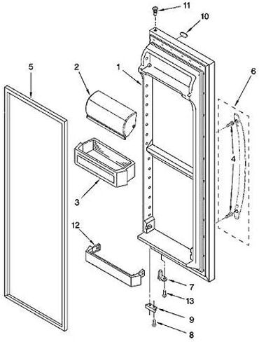 2 Pack 2187172 Door Shelf Bin for Whirlpool for Frigidaire Whirlpool Kenmore Refrigerator PS328468 in Saudi Arabia