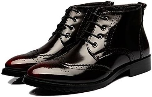 Beinfaith Men's Classic Leather Brogues Oxfords Ankle Dress Boots in Saudi Arabia