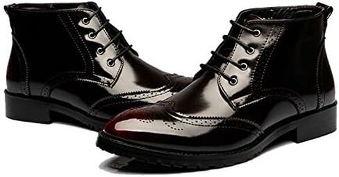 Beinfaith Men's Classic Leather Brogues Oxfords Ankle Dress Boots in Saudi Arabia
