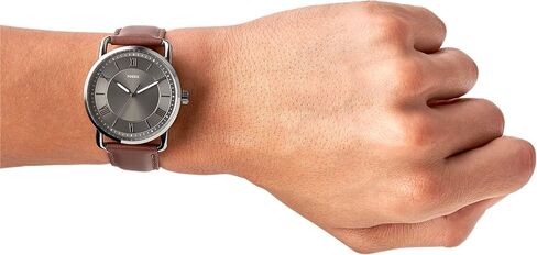 Fossil Men's Copeland Stainless Steel and Leather Casual Quartz Watch in Saudi Arabia