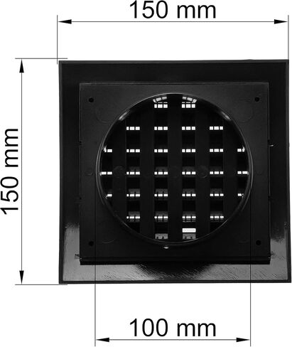 أنظمة تنفيس غطاء فتحة تهوية قابل للتعديل مقاس 10.16 سم - شبكة تنفيس عادم المجفف والحمام، غطاء فتحة تهوية خارجية بفتحة تهوية من الأنثراسايت - فتحة تهوية قابلة للفتح، تمنع الحشرات والطيور والقوارض in Kuwait