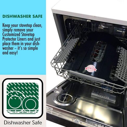 Stove Protector Liners Compatible with Samsung Stoves, Samsung Gas Ranges - Customized - Easy Cleaning Liners for Samsung Compatible Model NX58K7850SS/AA-00 in Saudi Arabia