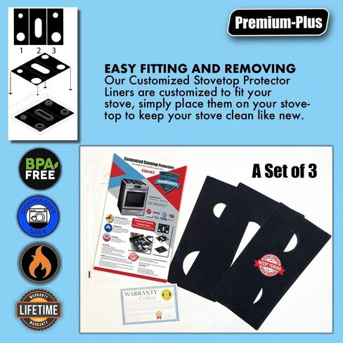 Stove Protector Liners Compatible with Samsung Stoves, Samsung Gas Ranges - Customized - Easy Cleaning Liners for Samsung Compatible Model NX58K7850SS/AA-00 in Saudi Arabia