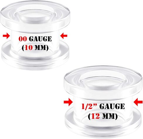 2 Pairs Clear Acrylic Flesh Tunnels Screw Piercing Jewelry Stretcher Ear Plugs Earring Gauges Lobe in Saudi Arabia