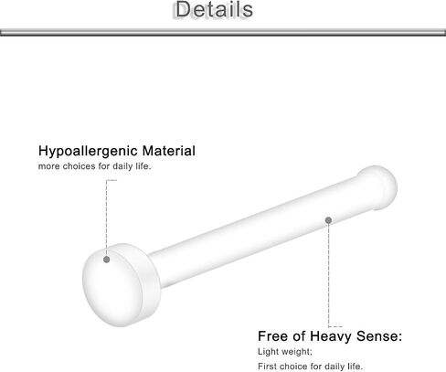 Yaalozei 22G Clear Bioflex Bone Pin Nose Ring Stud Retainer Body Jewelry Piercing Top Flat 2mm 2.5 3mm 40PCS in Saudi Arabia