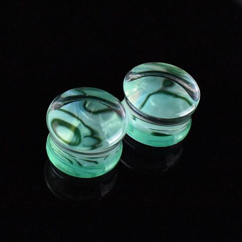 Jboyanpei 12Pcs/6pair Multicolor Shell Pattern Acrylic Ear Gauges Tunnels and Plug Ear Stretching Kit Expander Ear Piercing Jewelry Size 6mm to 30mm in Kuwait