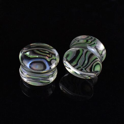 Jboyanpei 12Pcs/6pair Multicolor Shell Pattern Acrylic Ear Gauges Tunnels and Plug Ear Stretching Kit Expander Ear Piercing Jewelry Size 6mm to 30mm in Kuwait