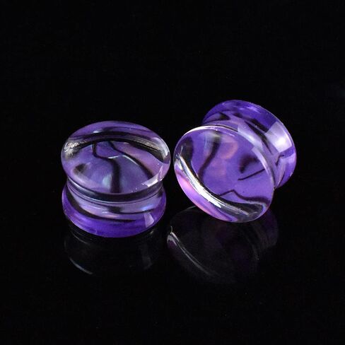 Jboyanpei 12Pcs/6pair Multicolor Shell Pattern Acrylic Ear Gauges Tunnels and Plug Ear Stretching Kit Expander Ear Piercing Jewelry Size 6mm to 30mm in Kuwait