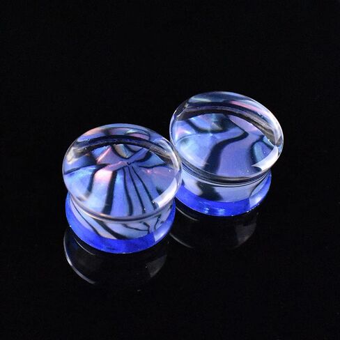 Jboyanpei 12Pcs/6pair Multicolor Shell Pattern Acrylic Ear Gauges Tunnels and Plug Ear Stretching Kit Expander Ear Piercing Jewelry Size 6mm to 30mm in Kuwait
