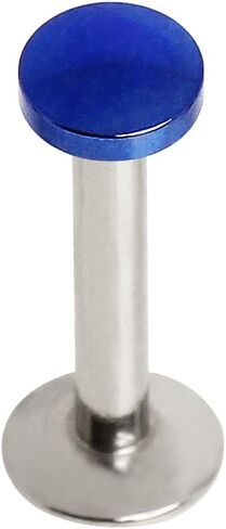 Amelia Fashion 14 Gauge Internally Threaded Flat Disc Top Monroe/Labret Stud 316L Surgical Steel (Choose Color) in Saudi Arabia