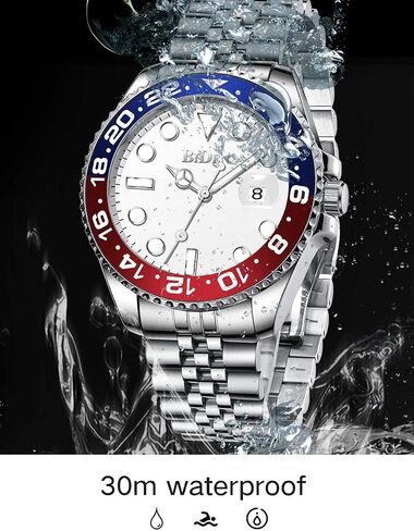 FANMIS Mens Luxury Wrist Watches Analog Quartz Calendar Luminous Stainless Steel Fashion Waterproof Watch in Saudi Arabia
