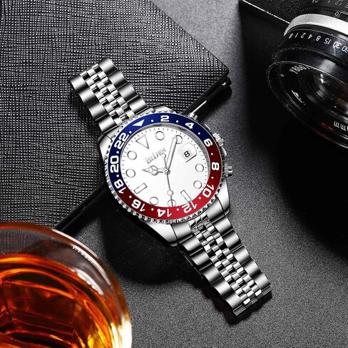 FANMIS Mens Luxury Wrist Watches Analog Quartz Calendar Luminous Stainless Steel Fashion Waterproof Watch in Saudi Arabia