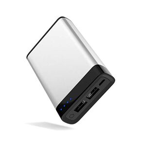 TALK WORKS شاحن محمول باور بانك USB حزمة بطارية 6000 مللي أمبير - مصدر احتياطي للهاتف الخلوي الخارجي لهاتف Apple iPhone 13، 12، 11، XR، XS، X، 8، 7، 6، SE، iPad، Android لهاتف Samsung Galaxy - فضي in Kuwait