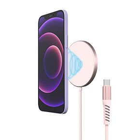 TALK WORKS Compatible with MagSafe Charger for Apple iPhone 15/Pro/Max, 14/Plus/Pro/Max, 13/Pro/Max, 12 w/6ft USB-C Cable Connected (No Wall Adapter) Magnetic Fast Charge Cord & Mag Safe Cases-Pink in Saudi Arabia