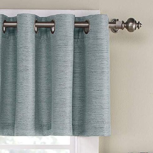 ستائر Eclipse Newport Grommet العلوية للمطبخ وغرفة المعيشة، مقاس 132.08 سم × 45.72 سم، باللون الأزرق in Saudi Arabia