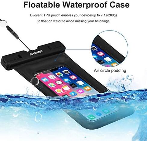STURME حافظة مقاومة للماء IPX8 حافظة هاتف عالمية مقاومة للماء حقيبة Drg حقيبة لهاتف iPhone 8/8plus/7/7plus/6s/6 Samsung Galaxy s8/s7 LG V20 Google Pixel HTC10 أجهزة تصل إلى 6 بوصة in Kuwait