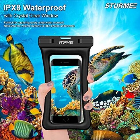 STURME حافظة مقاومة للماء IPX8 حافظة هاتف عالمية مقاومة للماء حقيبة Drg حقيبة لهاتف iPhone 8/8plus/7/7plus/6s/6 Samsung Galaxy s8/s7 LG V20 Google Pixel HTC10 أجهزة تصل إلى 6 بوصة in Kuwait