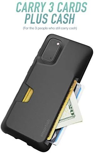 Smartish Galaxy S20 Wallet Case - Wallet Slayer Vol. 1 [Protective Grip Credit Card Holder Cover for Samsung] (Silk) - Black Tie Affair in Kuwait