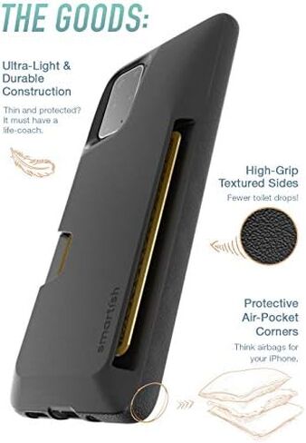 Smartish Galaxy S20 Wallet Case - Wallet Slayer Vol. 1 [Protective Grip Credit Card Holder Cover for Samsung] (Silk) - Black Tie Affair in Kuwait