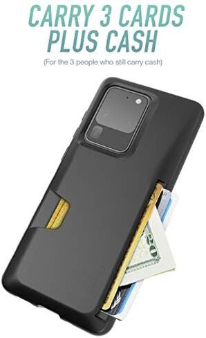Smartish Galaxy S20 Wallet Case - Wallet Slayer Vol. 1 [Protective Grip Credit Card Holder Cover for Samsung] (Silk) - Black Tie Affair in Kuwait
