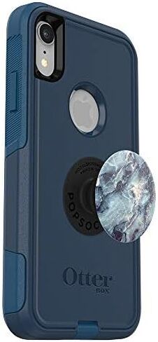 الحزمة: حافظة OtterBox Commuter Series لجهاز iPhone XR - (طريقة BESBOKE) + PopSockets PopGrip in Saudi Arabia