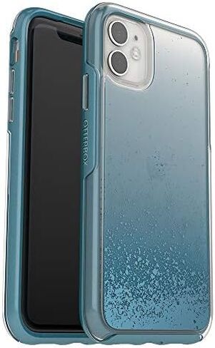 OtterBox iPhone 11 Symmetry Series Case - WE'LL CALL BLUE (CLEAR/BLUE SAPPH MET/WE'LL CALL BLUE IML), ultra-sleek, wireless charging compatible, raised edges protect camera & screen in Kuwait