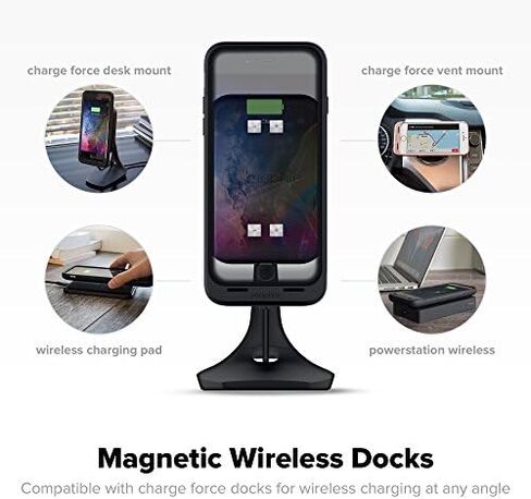 mophie Juice Pack - Wireless Charging Protective Power Pack Case, Charge Force Technology, Compatible With Qi-Enabled & Other Wireless Charging Systems, For iPhone 7 & 8 and iPhone SE in Kuwait