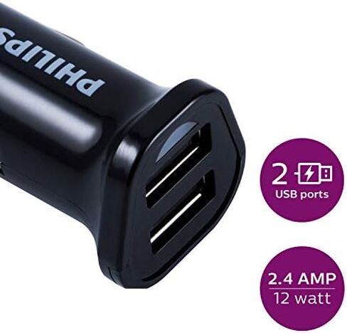 Philips Accessories 12W USB Car Charger in Saudi Arabia