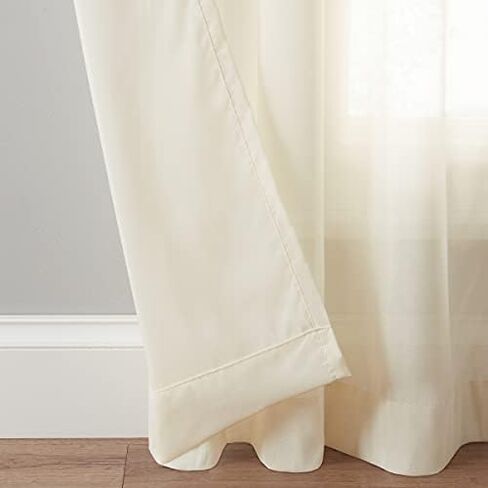 Eclipse Chelsea Modern Sheer Voile Light Filtering Rod Pocket Window Curtains for Bedroom or Living Room (Single Panel) in Saudi Arabia
