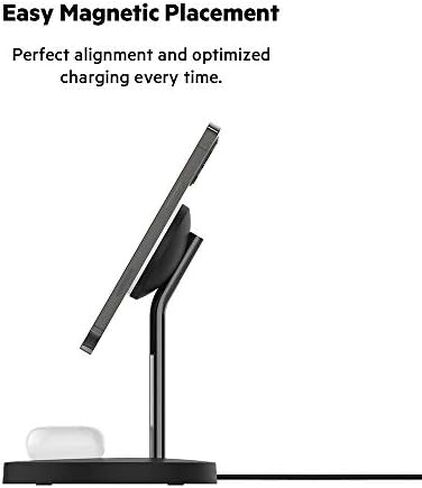 Belkin Magnetic 2-in-1 Lightning Charging Dock for Apple iPhone and Apple Watch - Black in Saudi Arabia